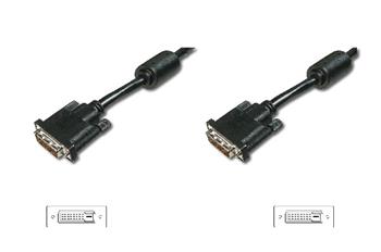 Digitus Připojovací kabel DVI, DVI (24 + 1), 2x ferit M / M, 5,0 m, DVI-D Dual Link, bl (AK-320101-050-S)
