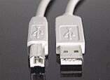 Kabel USB A-B (k tiskárně), světlý, 1,8m
