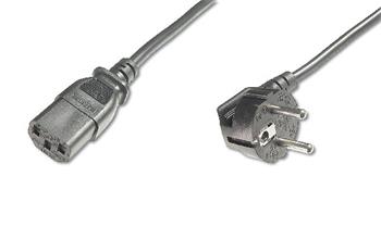 Digitus Napájecí kabel, CEE 7/7 (Typ-F), 90o úhlový - C13 M / F, 0,75m, H05VV-F3G 0,75qmm, bl (AK-440109-008-S)