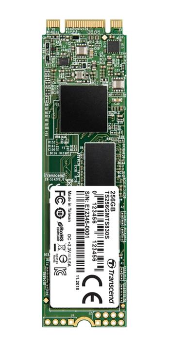TRANSCEND MTS830S 256GB SSD disk M.2, 2280 SATA III 6Gb/s (3D TLC), 530MB/s R, 400MB/s W (TS256GMTS830S)