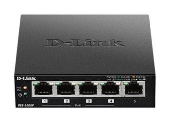D-Link DES-1005P 5-Port Fast Ethernet PoE Desktop Switch (DES-1005P/E)