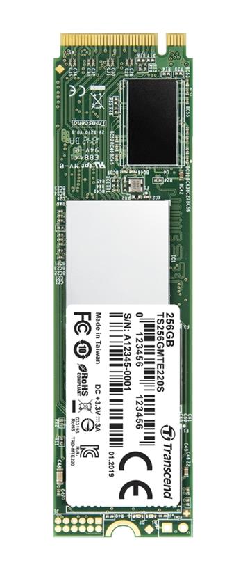 TRANSCEND MTE220S 256GB SSD disk M.2 2280, PCIe Gen3 x4 NVMe 1.3 (3D TLC), 3300MB/s R, 1250MB/s W (TS256GMTE220S)