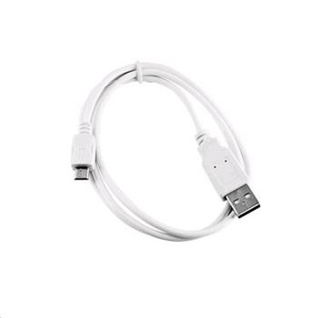 C-TECH Kabel USB 2.0 AM/Micro, 1m, bílý (CB-USB2M-10W)