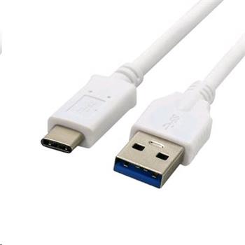 C-TECH Kabel USB 3.0 AM na Type-C kabel (AM/CM), 1m, bílý (KABCT1CC1)