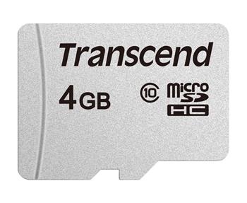 Transcend 4GB microSDHC 300S (Class 10) paměťová karta (bez adaptéru) (TS4GUSD300S)