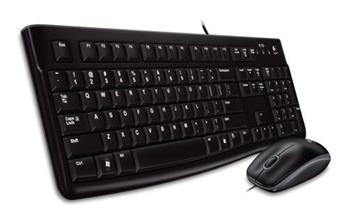Logitech klávesnice s myší Desktop MK120, CZ/SK, USB, černá (920-002536)