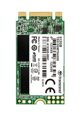 TRANSCEND MTS430S 512GB SSD disk M.2, 2242 SATA III 6Gb/s (3D TLC), 560MB/s R, 500MB/s W (TS512GMTS430S)
