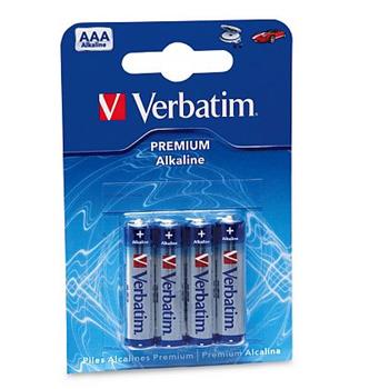 Verbatim alkalické mini tužkové baterie AAA, R03, 1,5V, 4ks (49920)