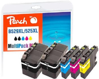 PEACH kompatibilní cartridge Brother LC529XL/LC525XL MultiPack Plus, 2xbk, c, m, y, 2x50 ml, 3x15 ml (320079)