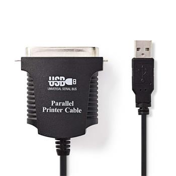 Nedis CCGP60880BK20 - USB Kabel k Tiskárně | USB A Zástrčka - Centronics 36-pin Zástrčka | 2 m | Černá barva (CCGP60880BK20)
