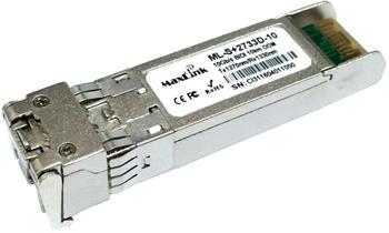 MaxLink 10G SFP+ optický modul, WDM, SM, Tx 1270/Rx1330nm, 10km, 1x LC konektor, DDM, Cisco compatible (ML-S+2733-10)