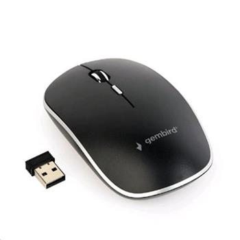 GEMBIRD Myš MUSW-4B-01, černá, bezdrátová, USB nano receiver (MUSW-4B-01)
