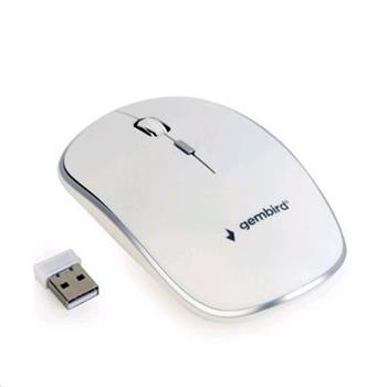 GEMBIRD Myš MUSW-4B-01-W, bílá, bezdrátová, USB nano receiver (MYS054268)