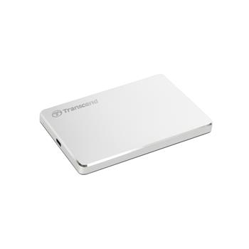 TRANSCEND 2TB StoreJet 25C3S, 2.5", USB-C (3.1 Gen 1) Stylový externí hard disk, ultra-tenký, stříbrný (TS2TSJ25C3S)