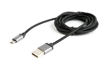 CABLEXPERT kabel USB A Male/Micro USB Male 2.0, 1,8m, opletený, černý, blister (KAB051MB0)