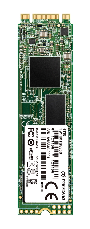 TRANSCEND MTS830S 1TB SSD disk M.2, 2280 SATA III 6Gb/s (3D TLC), 560MB/s R, 500MB/s W (TS1TMTS830S)