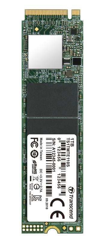 TRANSCEND MTE110S 1TB SSD disk M.2 2280, PCIe Gen3 x4 NVMe 1.3 (3D TLC), 1700MB/s R, 1400MB/s W (TS1TMTE110S)