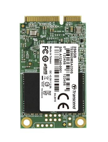 TRANSCEND MSA230S 256GB SSD disk mSATA, SATA III 6Gb/s (3D TLC), 530MB/s R, 400MB/s W (TS256GMSA230S)