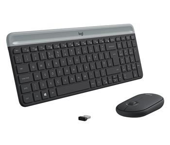 Logitech klávesnice s myší Wireless Combo Slim MK470 CZ/SK - šedá (920-009260)