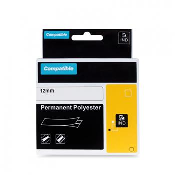 PRINTLINE kompatibilní páska s DYMO 622289, 12mm, 5.5m, černý tisk/průhl p., RHINO polyes. (PLTD67)