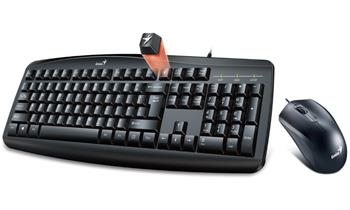 GENIUS Smart KM-200 set klávesnice a myši, drátový, CZ+SK layout, USB, černý (31330003403)