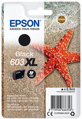 EPSON cartridge T03A1 black XL (hvězdice) (C13T03A14010)