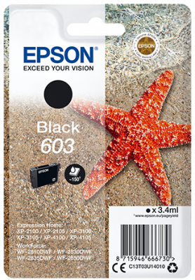 EPSON cartridge T03U1 black (hvězdice) (C13T03U14010)