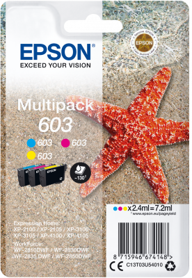 EPSON cartridge T03U5 (cyan/magenta/yellow) multipack (hvězdice) (C13T03U54010)