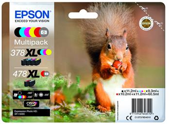 EPSON cartridge T379D (black/cyan/yellow/magenta/red/grey) multipack XL (veverka) (C13T379D4010)