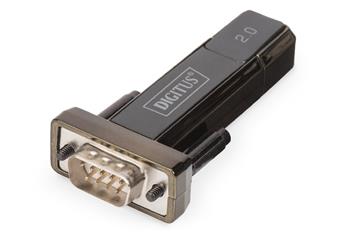 DIGITUS Převodník USB 2.0 na sériový, DSUB 9M vč. Kabelu USB A 80cm (DA-70167)