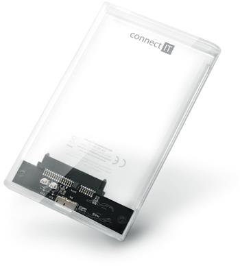 CONNECT IT ToolFree Clear externí box pro HDD 2,5" SATA, USB 3.0, TRANSPARENTNÍ (CEE-1300-TT)