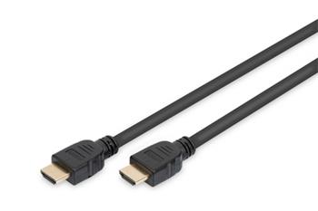 Digitus připojovací kabel HDMI 2.1 Ultra High Speed, typ A M / M, 1,0 m, s Ethernetem, UHD 8K 60p, zlacené konektory (AK-330124-010-S)