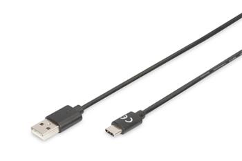 Digitus Připojovací kabel USB C na A 1,0 m, 3A, 480 MB, verze 2.0 (AK-300154-010-S)