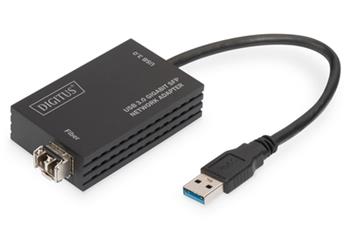 DIGITUS Síťový adaptér USB3.0 Gigabit SFP (vyžaduje modul SFP) (DN-3026)