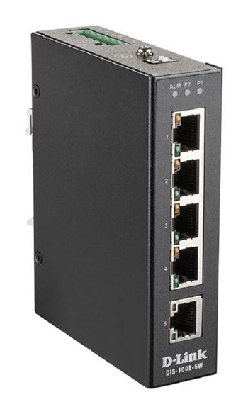 D-Link DIS-100E-5W 5 Port Unmanaged Switch with 5 x 10/100 BaseT(X) ports (DIS-100E-5W)