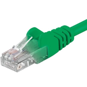 Patch kabel RJ45, cat. 5e, UTP, 0.25m, zelený (sputp002G)