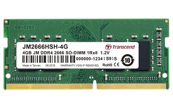 Transcend paměť 4GB SODIMM DDR4 2666 1Rx8 512Mx8 CL19 1.2V (TS2666HSH-4G)