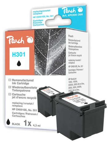PEACH kompatibilní cartridge HP CC561EE, No.301, black, 5.7ml (316238)