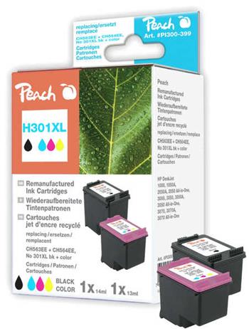 PEACH kompatibilní cartridge HP No 301XL MultiPack, black, color (316258)