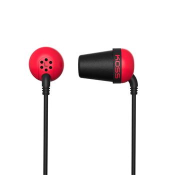 KOSS sluchátka THE PLUG červená, sluchátka do uší, bez kódu (THE PLUG red)