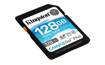 KINGSTON 128GB SDXC Canvas Go! Plus 170R/90W CL10 U3 V30 (SDG3/128GB)