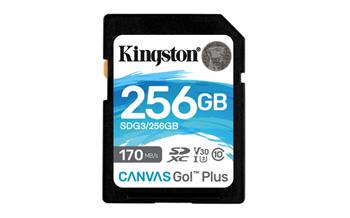 KINGSTON 256GB SDXC Canvas Go! Plus 170R/90W CL10 U3 V30 (SDG3/256GB)