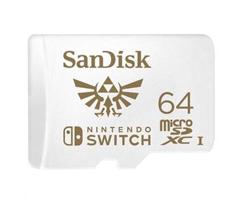 Sandisk microSDXC pro Nintendo Switch 64 GB, V30, U3, C10, A1, UHS-1, 100MB/s R, 60MB/s W (SDSQXAT-064G-GNCZN)