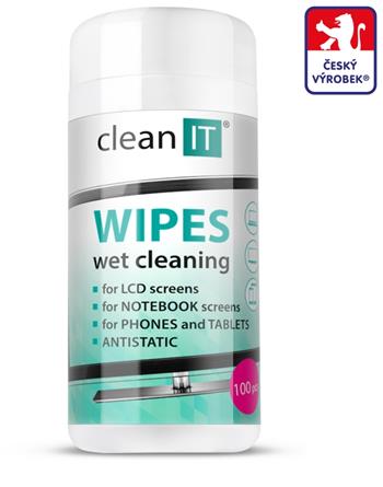 CLEAN IT čistící ubrousky mokré na LCD/TFT 100ks (CL-140)