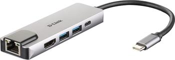 D-Link 5-in-1 USB-C Hub with HDMI/Ethernet and Power Delivery (DUB-M520)
