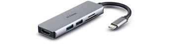 D-Link 5-in-1 USB-C Hub with HDMI and SD/microSD Card Reader (DUB-M530)