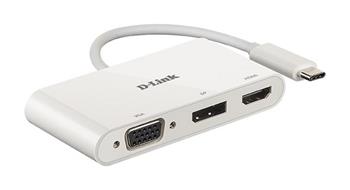 D-Link 3-in-1 USB-C to HDMI/VGA/DisplayPort Adapter (DUB-V310)