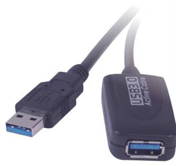 PremiumCord USB 3.0 repeater a prodlužovací kabel A/M-A/F 5m (ku3rep5)