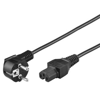 PremiumCord napájecí kabel 240V, délka 2m CEE7 /IEC C15 konektor s drážkou (kpsps2)