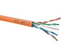 Solarix Instalační kabel CAT6 UTP LSOH LSOHFR B2ca s1a d1 a1 500m/cívka oranžový (SXKD-6-UTP-LSOHFR-B2ca)